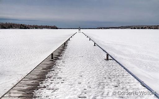 Dock At The Narrows_21962.jpg - Frozen Upper Rideau Lake photographed along the Rideau Canal Waterway near Crosby, Ontario, Canada.